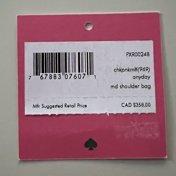 Authentic Kate Spade Medium Anyday Shoulder Crossbody Bag Pink Leather Tote - Picture 7 of 9